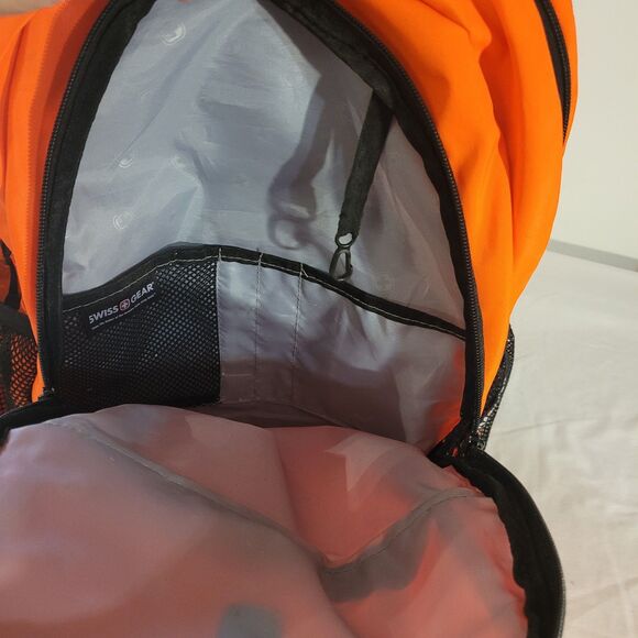 Swiss Gear Airflow Orange/black Back Pack Pockets/zippers - Picture 8 of 11